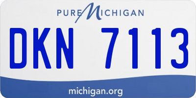 MI license plate DKN7113