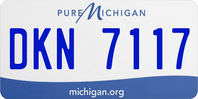 MI license plate DKN7117