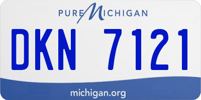 MI license plate DKN7121