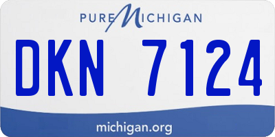 MI license plate DKN7124