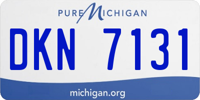 MI license plate DKN7131