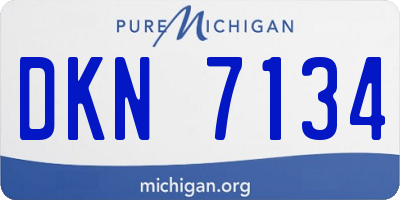 MI license plate DKN7134