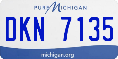 MI license plate DKN7135