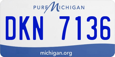 MI license plate DKN7136