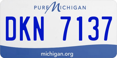 MI license plate DKN7137