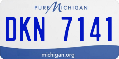 MI license plate DKN7141