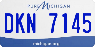 MI license plate DKN7145