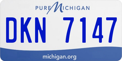 MI license plate DKN7147