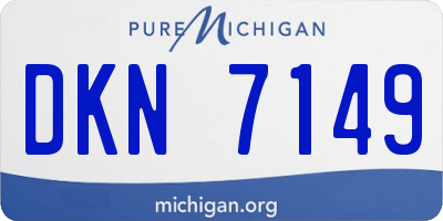 MI license plate DKN7149