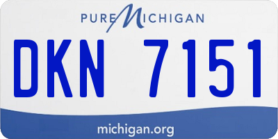 MI license plate DKN7151