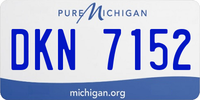 MI license plate DKN7152