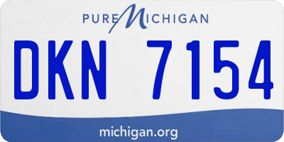 MI license plate DKN7154
