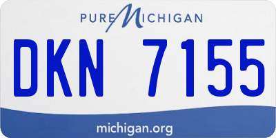 MI license plate DKN7155