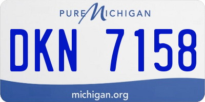MI license plate DKN7158
