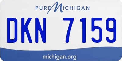 MI license plate DKN7159