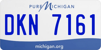 MI license plate DKN7161