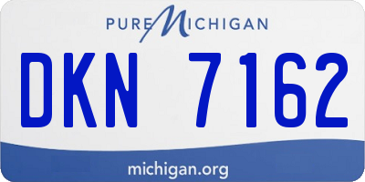 MI license plate DKN7162