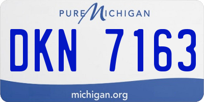 MI license plate DKN7163