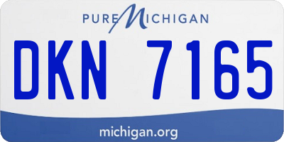 MI license plate DKN7165