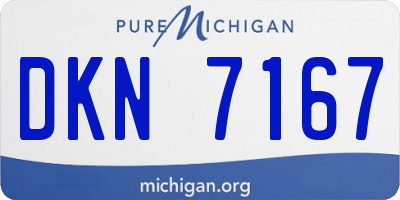 MI license plate DKN7167