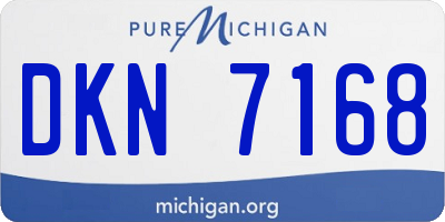 MI license plate DKN7168
