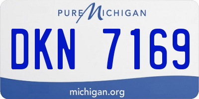 MI license plate DKN7169