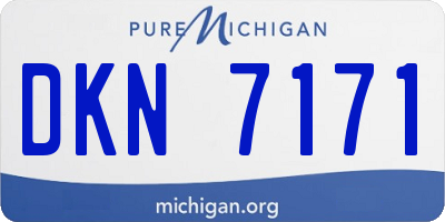 MI license plate DKN7171