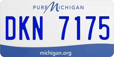 MI license plate DKN7175