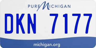MI license plate DKN7177