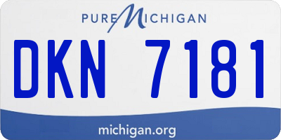 MI license plate DKN7181