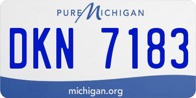 MI license plate DKN7183
