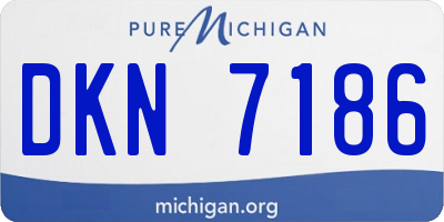MI license plate DKN7186