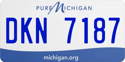 MI license plate DKN7187
