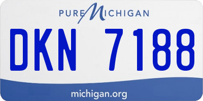 MI license plate DKN7188