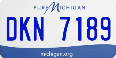 MI license plate DKN7189