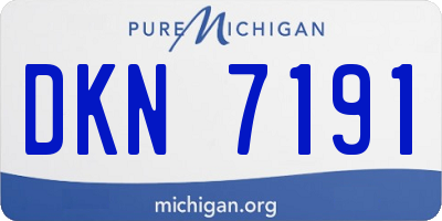 MI license plate DKN7191