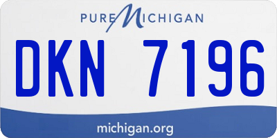 MI license plate DKN7196