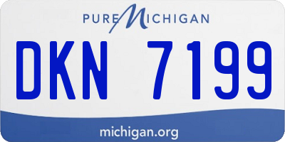 MI license plate DKN7199