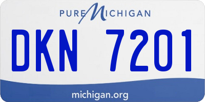 MI license plate DKN7201