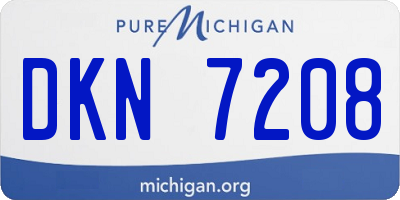 MI license plate DKN7208