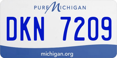 MI license plate DKN7209