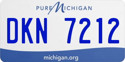 MI license plate DKN7212