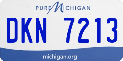 MI license plate DKN7213