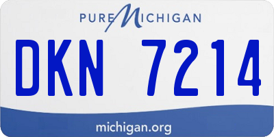 MI license plate DKN7214
