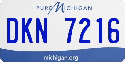 MI license plate DKN7216