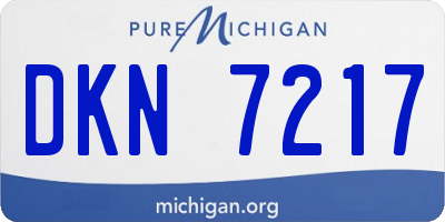 MI license plate DKN7217