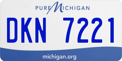 MI license plate DKN7221