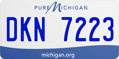 MI license plate DKN7223