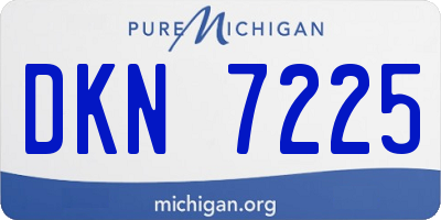 MI license plate DKN7225