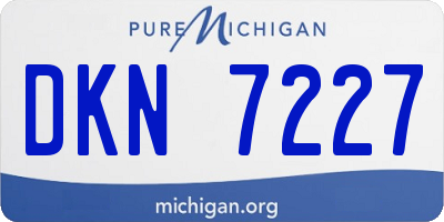 MI license plate DKN7227
